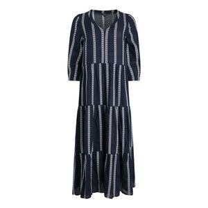Weird Fish Womens/Ladies Emmy Striped Woven Maxi Dress / Navy